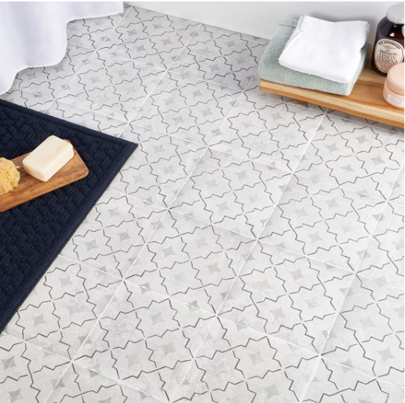 Alesso Deco Como Gray 20x20cm Matte Porcelain Tile